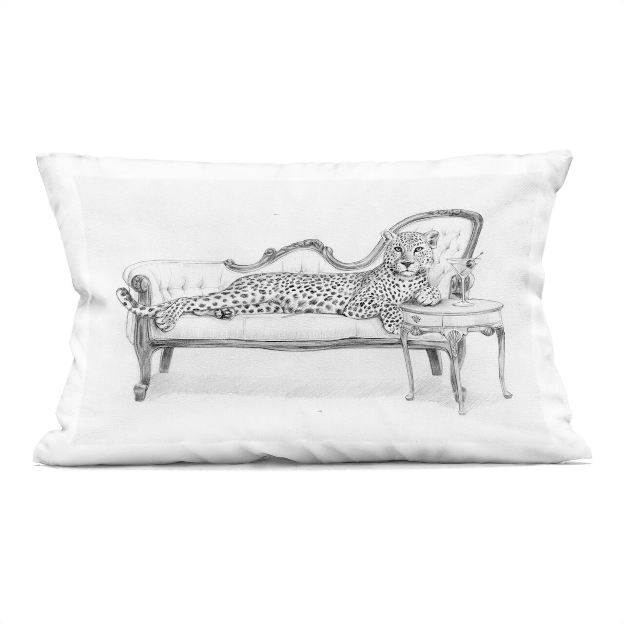 Stupell Industries Lounging Beast Cheetah Indoor Pillow, 14 x 7 x 20